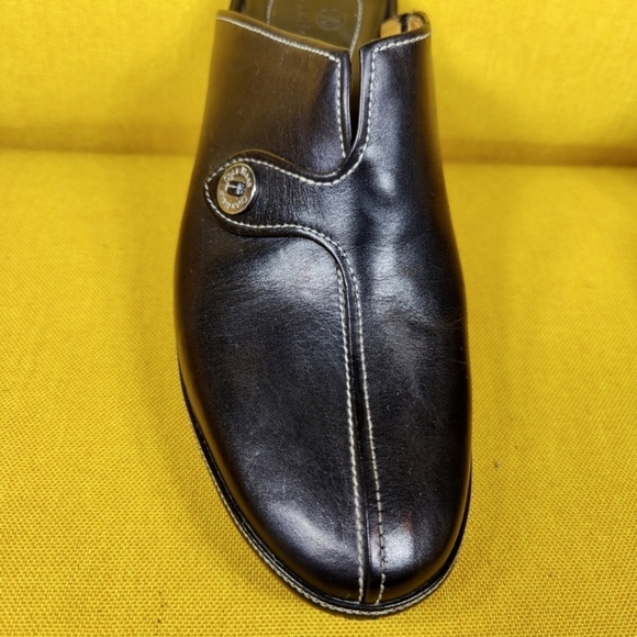 Cole Haan Devon Black Soft Leather Slip On High Heeled Mule Womens Size 9.5B - Picture 3 of 11